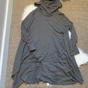 Gray Oversized Hoodie Sweatshirt Top Sweater Size Large